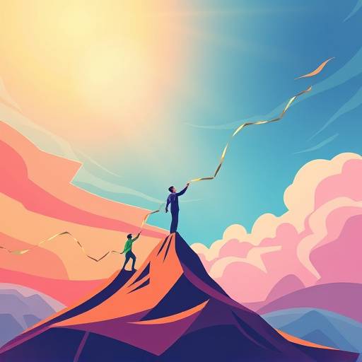 Immagine stilizzata che rappresenta la crescita e il raggiungimento del successo